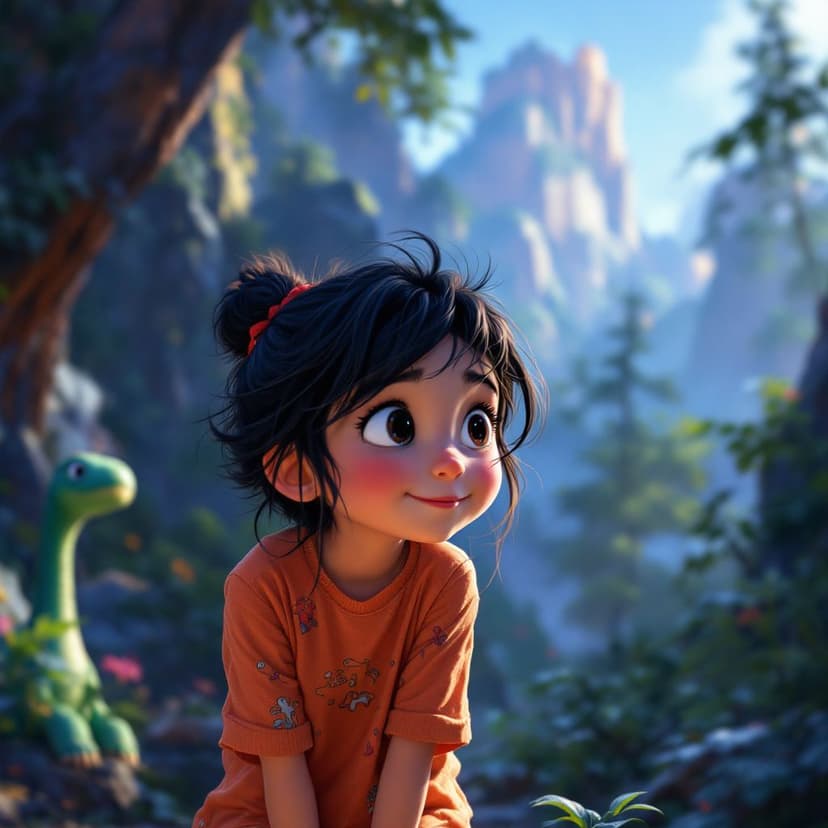 Ava's Dinosaur Time Travel: Meeting friendly dinosaurs in prehistoric times story preview