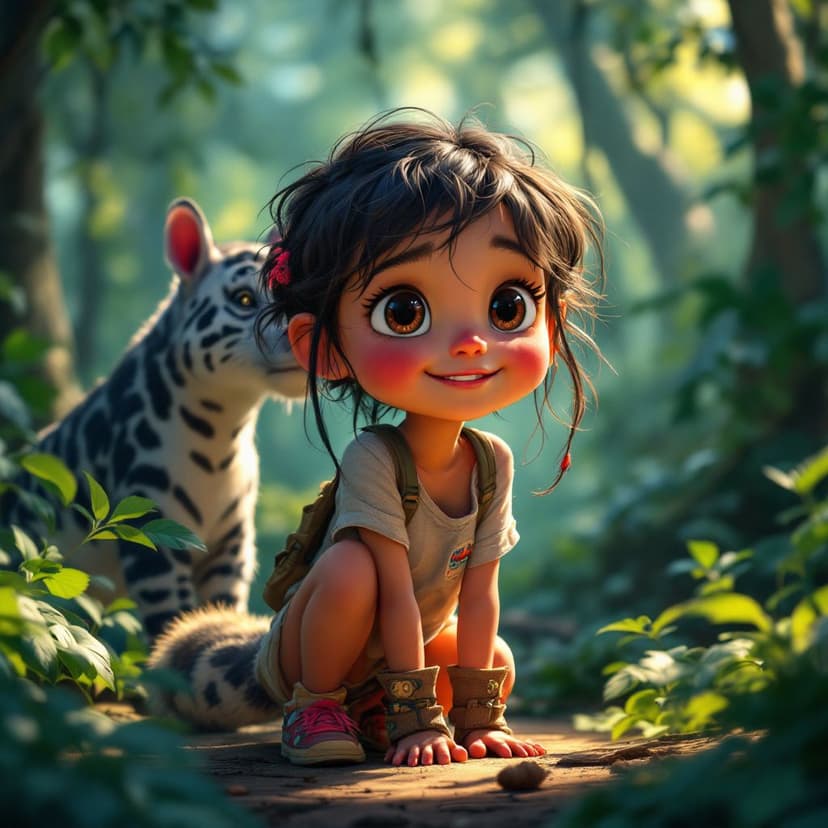 Mia's Jungle Safari: Leading a wildlife rescue mission story preview