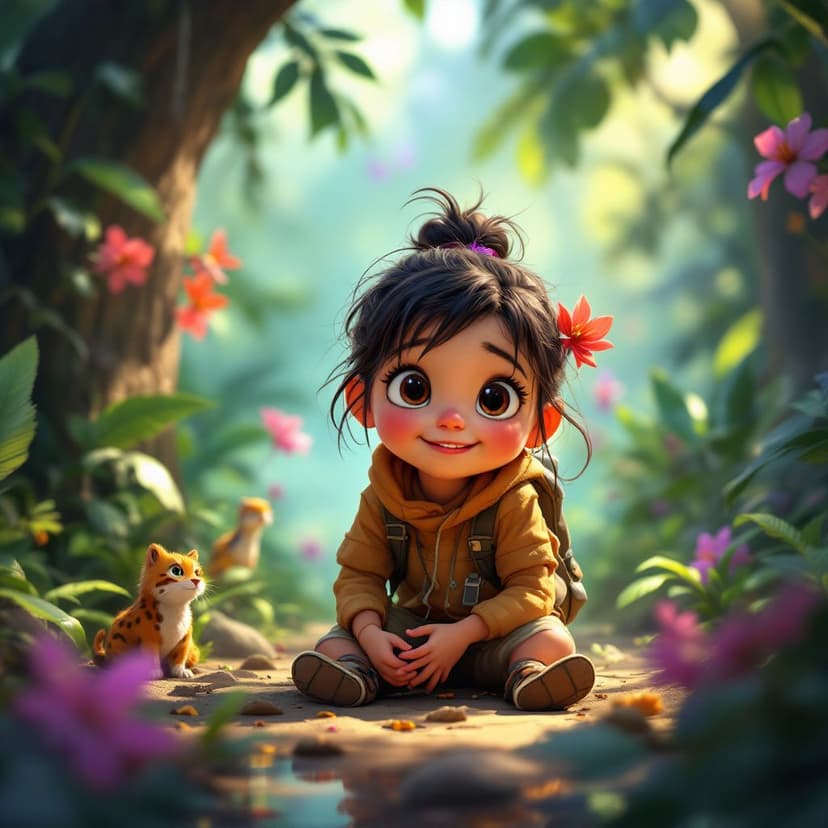Violet's Jungle Safari: Leading a wildlife rescue mission story preview