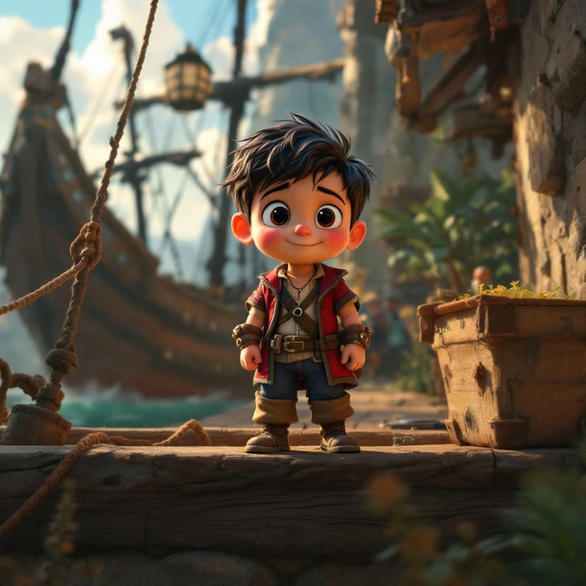 Ethan's Pirate's Quest: Sailing the seas looking for magical treasure story preview