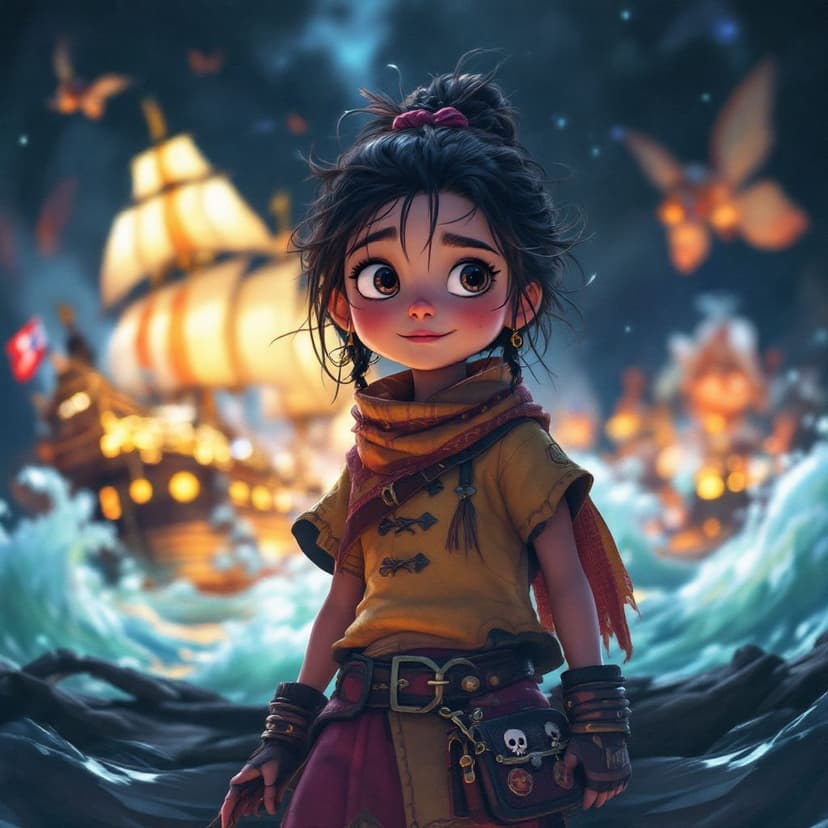 Isabella's Pirate's Quest: Sailing the seas looking for magical treasure story preview