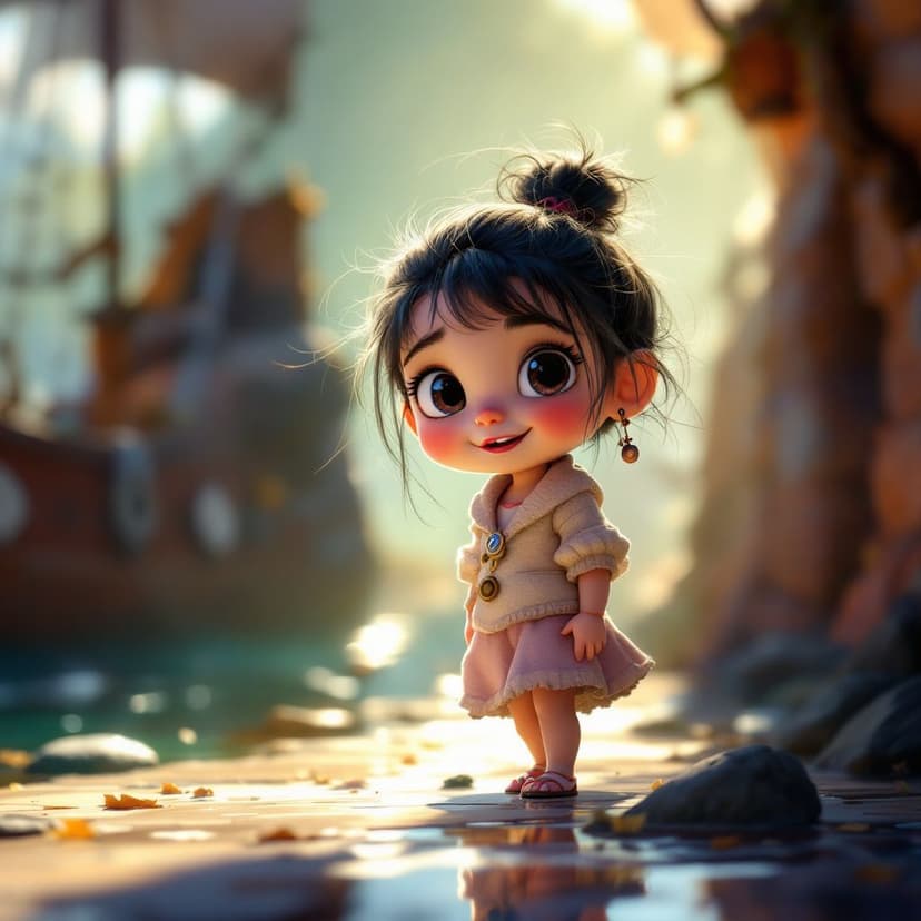 Luna's Pirate's Quest: Sailing the seas looking for magical treasure story preview