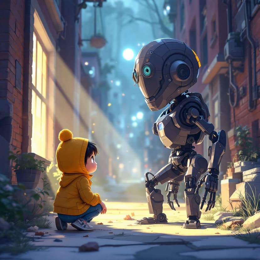 Evelyn's Robot Building: Creating a helpful robot companion story preview