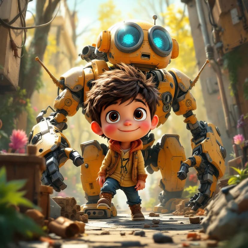 Leo's Robot Building: Creating a helpful robot companion story preview
