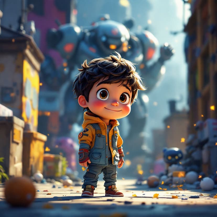 Lucas's Robot Building: Creating a helpful robot companion story preview