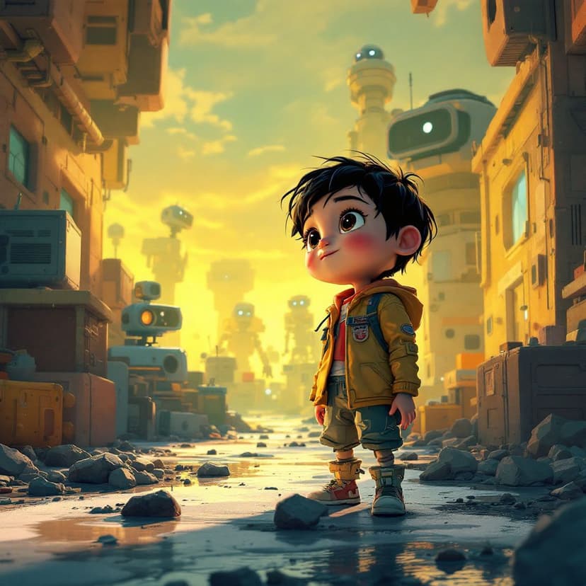 Luna's Robot Building: Creating a helpful robot companion story preview