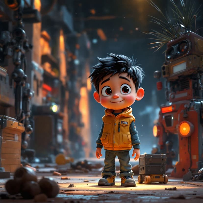 Mateo's Robot Building: Creating a helpful robot companion story preview