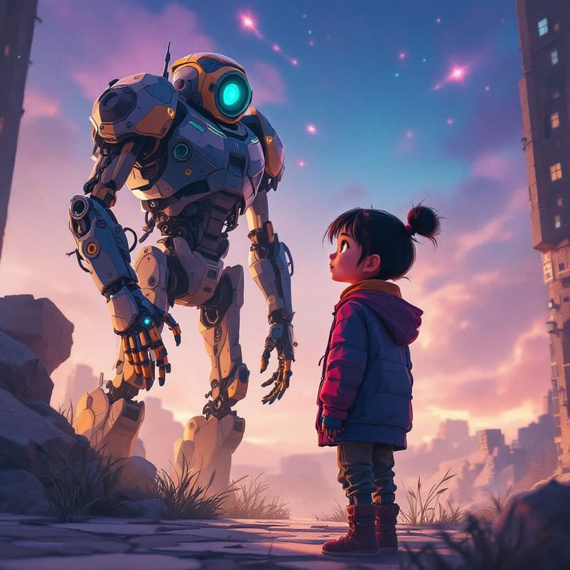 Mia's Robot Building: Creating a helpful robot companion story preview
