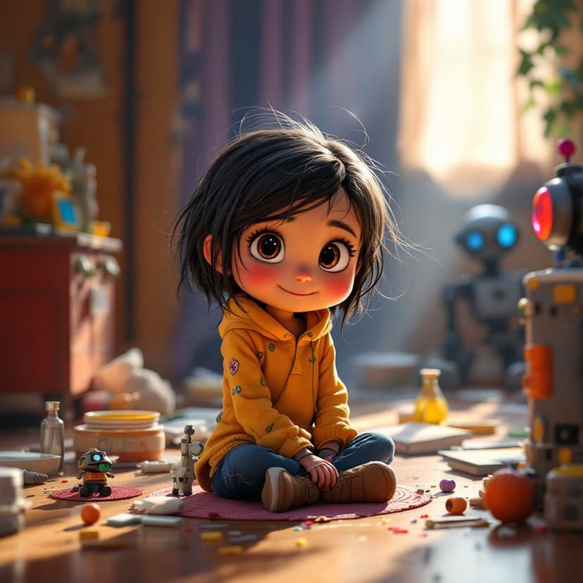 Olivia's Robot Building: Creating a helpful robot companion story preview