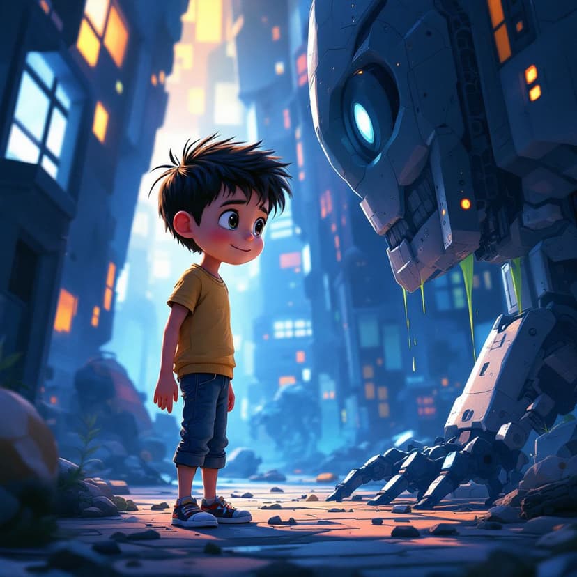 Samuel's Robot Building: Creating a helpful robot companion story preview