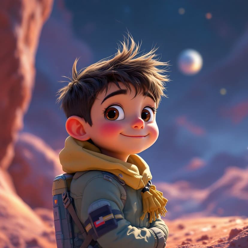 Luca's Space Explorer: Discovering new planets and making alien friends story preview