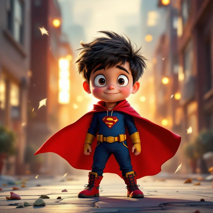 Benjamin's Superhero Training Day: Learning to use special powers to help others story preview