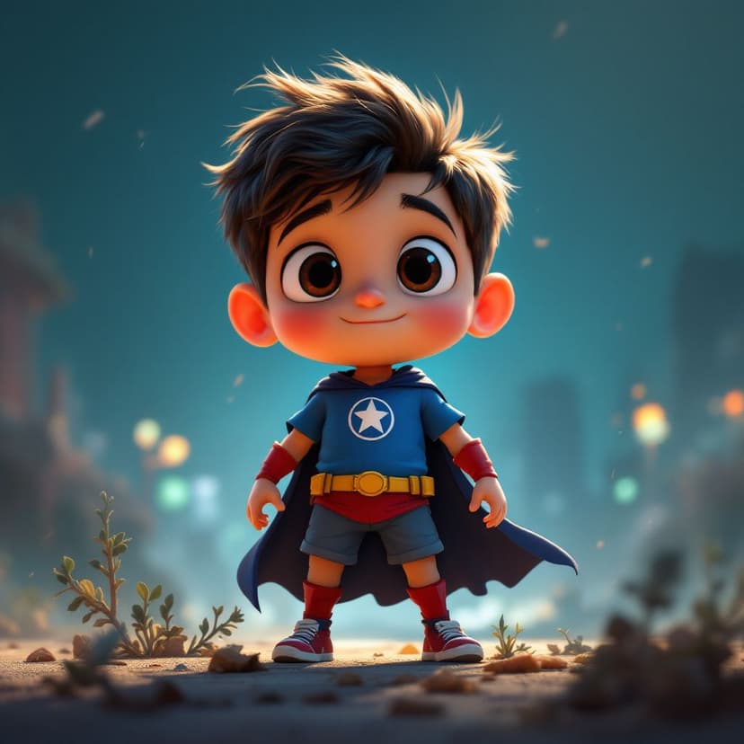 Oliver's Superhero Training Day: Learning to use special powers to help others story preview