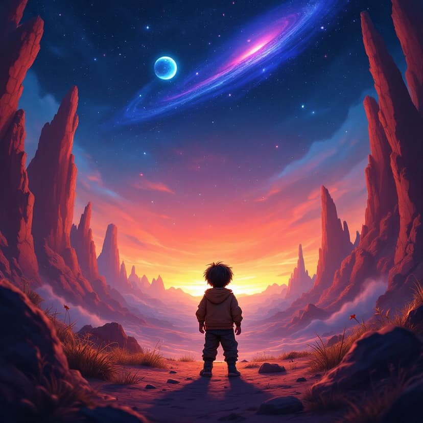 Elijah's Alien Planet: Exploring a new world with alien friends story preview
