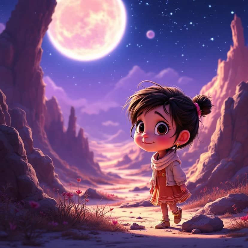 Evelyn's Alien Planet: Exploring a new world with alien friends story preview