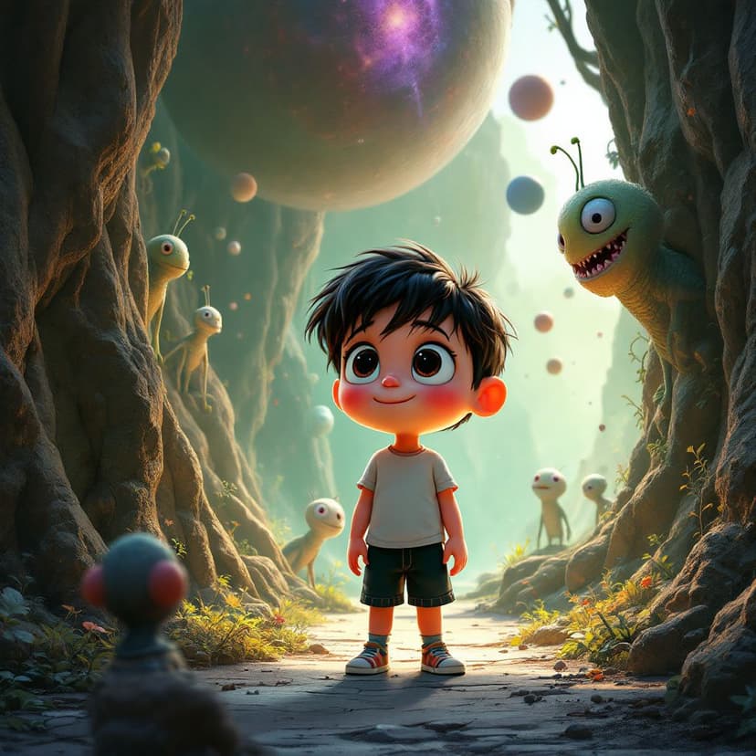 Hazel's Alien Planet: Exploring a new world with alien friends story preview