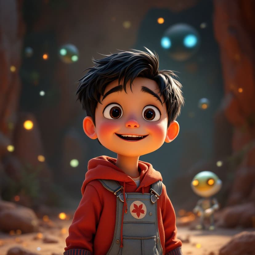 Lucas's Alien Planet: Exploring a new world with alien friends story preview