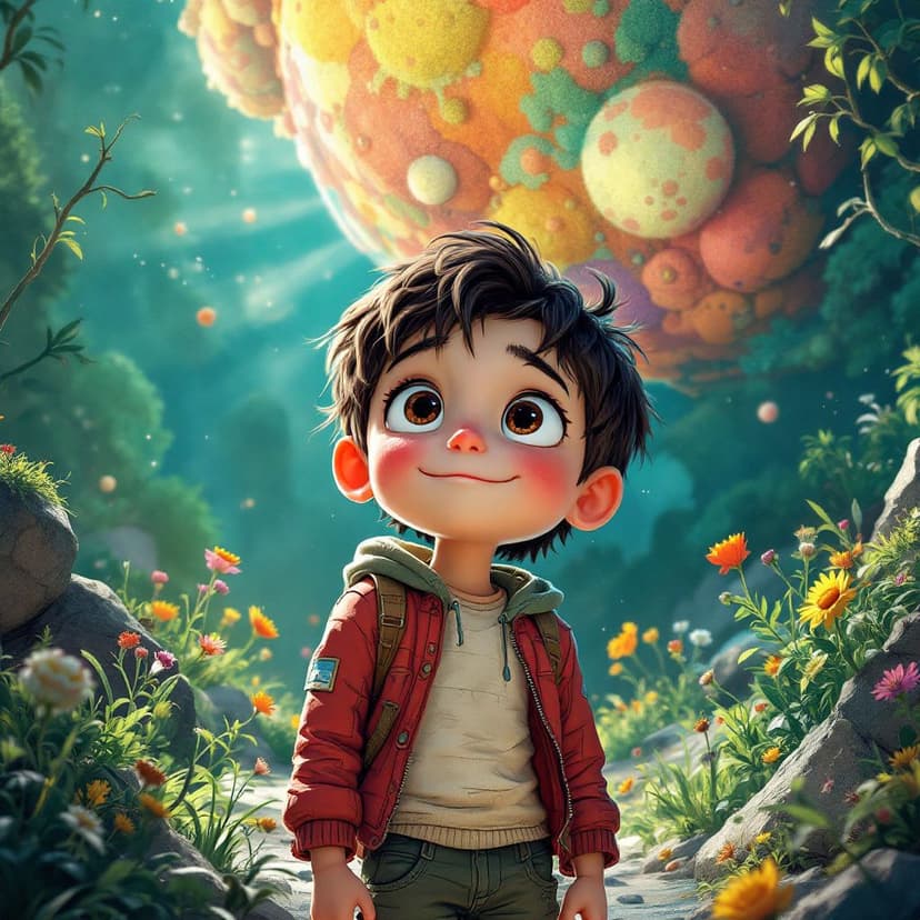 Oliver's Alien Planet: Exploring a new world with alien friends story preview