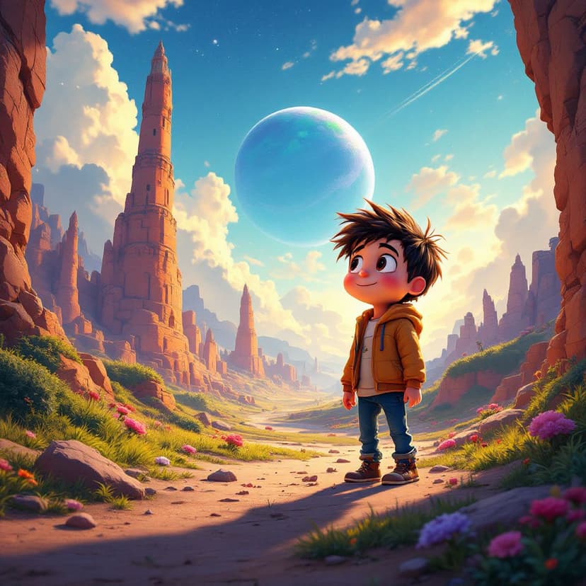 Owen's Alien Planet: Exploring a new world with alien friends story preview