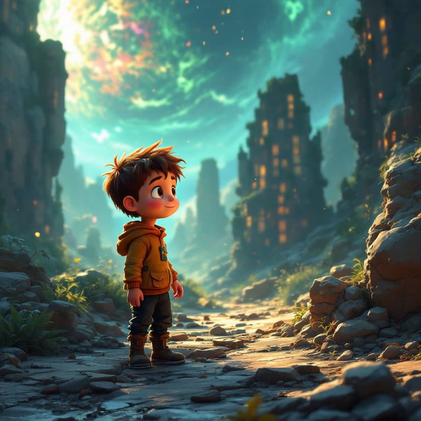 Sebastian's Alien Planet: Exploring a new world with alien friends story preview