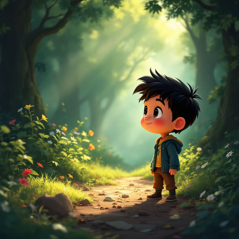 Ethan's Magical Forest: Exploring a world of enchanted creatures story preview