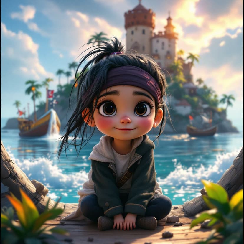 Aria's Pirate Island: Sailing the seas looking for magical treasure story preview