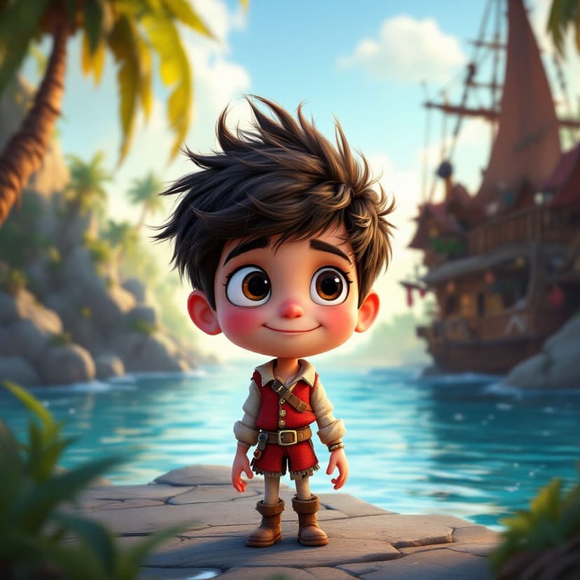 Asher's Pirate Island: Sailing the seas looking for magical treasure story preview