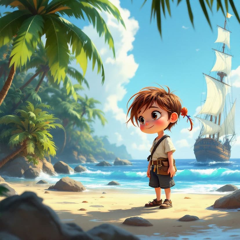 Emily's Pirate Island: Sailing the seas looking for magical treasure story preview
