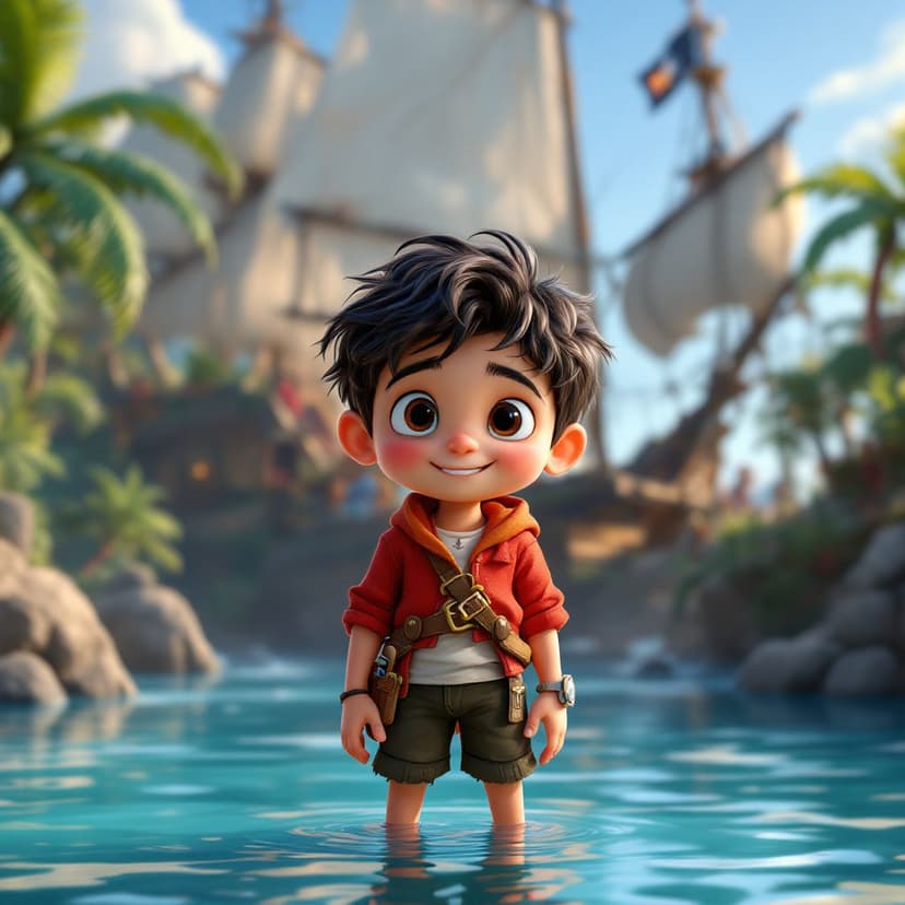 Ethan's Pirate Island: Sailing the seas looking for magical treasure story preview