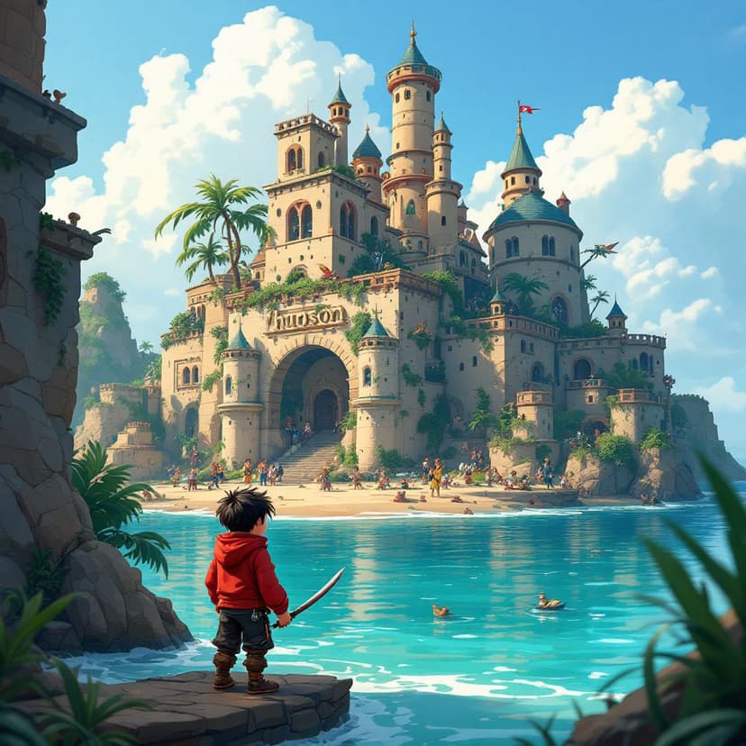 Hudson's Pirate Island: Sailing the seas looking for magical treasure story preview