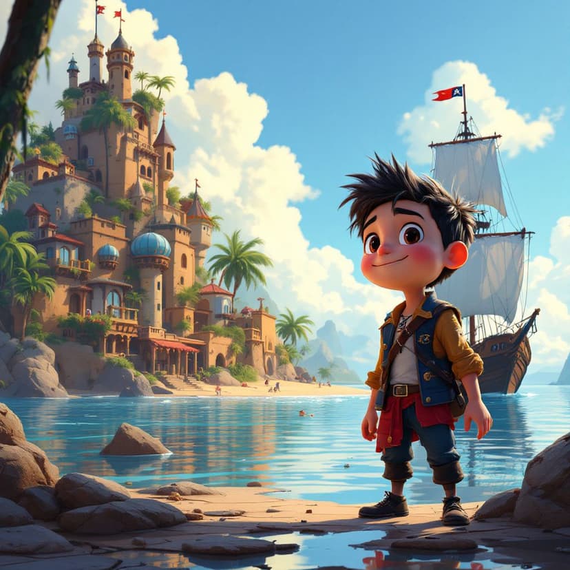 Luca's Pirate Island: Sailing the seas looking for magical treasure story preview