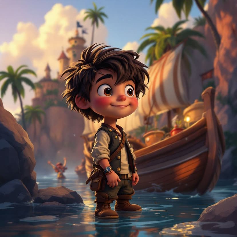 Samuel's Pirate Island: Sailing the seas looking for magical treasure story preview