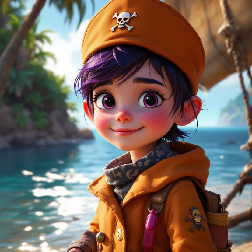 Violet's Pirate Island: Sailing the seas looking for magical treasure story preview