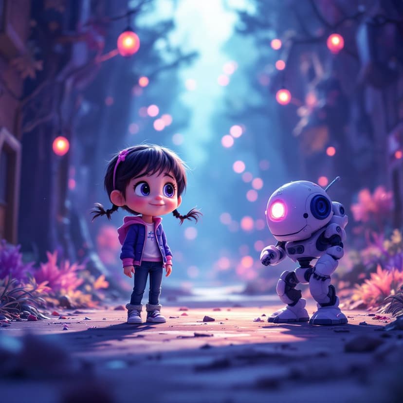 Violet's Robot World: Creating a helpful robot companion story preview