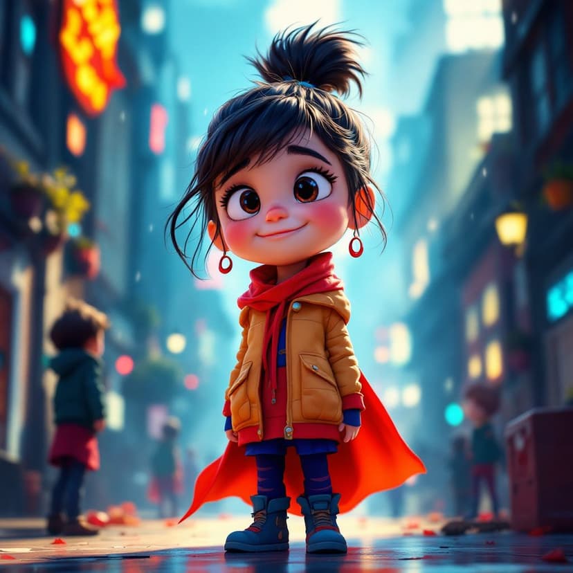 Evelyn's Superhero Academy: Learning to use special powers to help others story preview