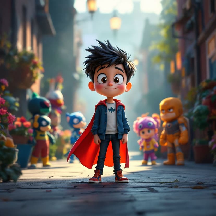 Liam's Superhero Academy: Learning to use special powers to help others story preview