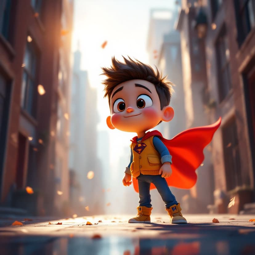 Oliver's Superhero Academy: Learning to use special powers to help others story preview