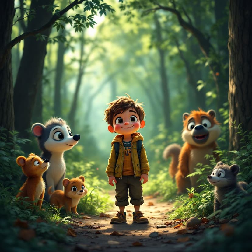 Liam's Forest Animals: A Day in the Woods story preview